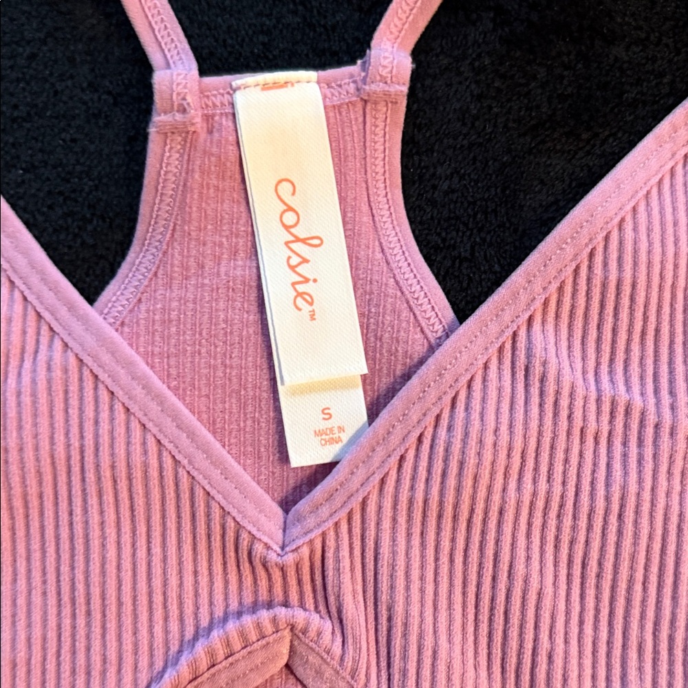 Colsie Lavender Ribbed Bralette - Picture 2 of 6